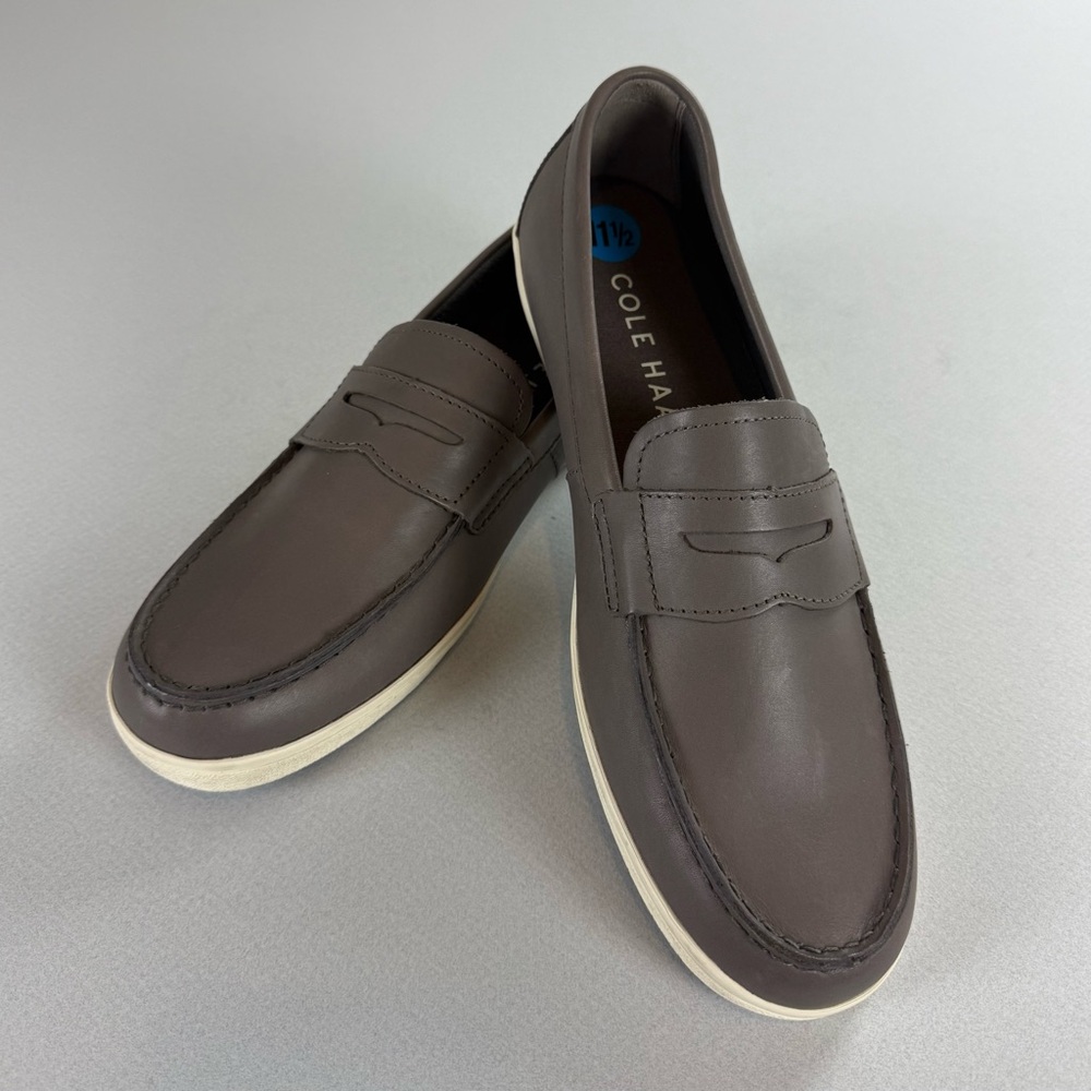 Men's Cole Haan Gray Leather Penny Loafers Slip-Ons Size 11.5 NWT